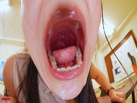 【喉ま○こセクハラ】 苦手な上司のギン勃ち巨根ち○ぽで何度も拡張イラマチオ射精されるデカ尻部下OL　サンプル画像12